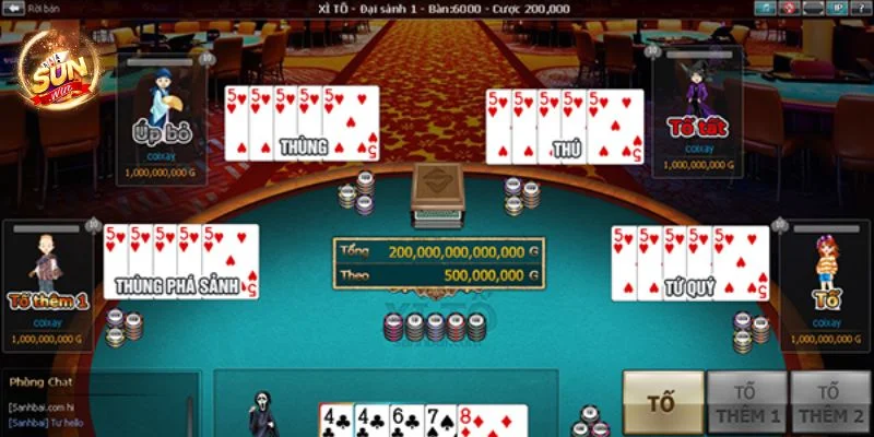 Người chơi chỉ cần tập trung vào chiến thuật cược để cược xì tố ăn tiền.